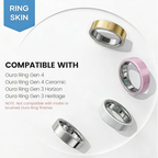 BandRain Ultra-Thin Clear Skin Protector for Oura Ring Gen 4/4 Ceramic/Gen 3, Invisible Transparent Anti-Scratch Protective Film Smart Rings Cover, Size: M for 9/10/11