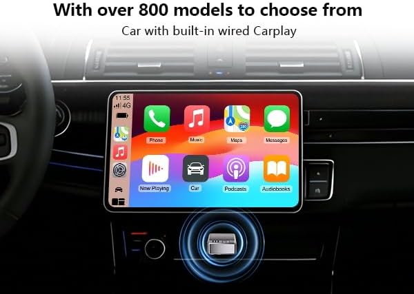 gozahad Wireless CarPlay Adapter for iPhone (iOS 10+) - 2026 Upgraded 5.8GHz Dongle for Factory Wired CarPlay Cars | Converts Wired to Wireless Instantly | Plug & Play, Low Latency, Auto-Connect - Image 7