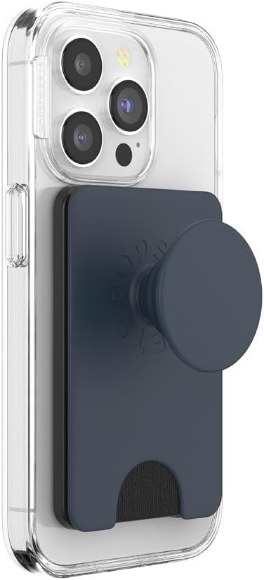 PopSockets Phone Wallet for MagSafe, Phone Card Holder with Grip, Navy Blue - Navy Blue - Image 2