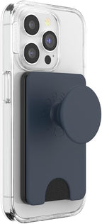 PopSockets Phone Wallet for MagSafe, Phone Card Holder with Grip, Navy Blue - Navy Blue - Image 2