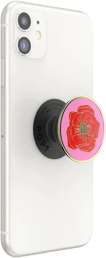PopSockets Phone Grip with Expanding Kickstand, Enamel Nature PopGrip - Big Poppy - Image 7