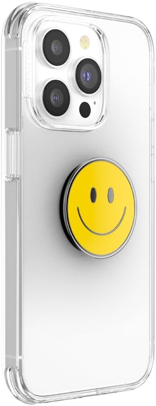 PopSockets Adhesive Phone Grip, Holder, Phone Stand, Yellow - Enamel Be Happy - Image 3