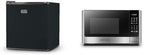 BLACK+DECKER BCRK17B Compact Refrigerator Energy Star Single Door Mini Fridge with Freezer, 1.7 Cubic Feet, Black & Digital Microwave Oven with Turntable Push-Button Door, Child Safety Lock by BLACKDECKER