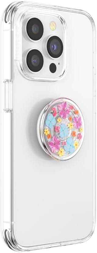 PopSockets Adhesive Phone Grip, Holder, Phone Stand, Clear - Delicate Floral - Image 3