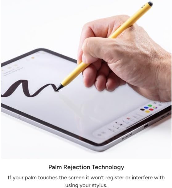ZAGG Pro Stylus 2 with Active & Capacitive Tips, Palm Rejection, Tilt Recognition, Bluetooth Pairing, Compatible w/iPad Pro 11/12.9 (3,4, & 5 Gen)/Air 10.9/iPad 10.2/9.7/Mini 5/ iPad Air (M2) - Gray - Image 7