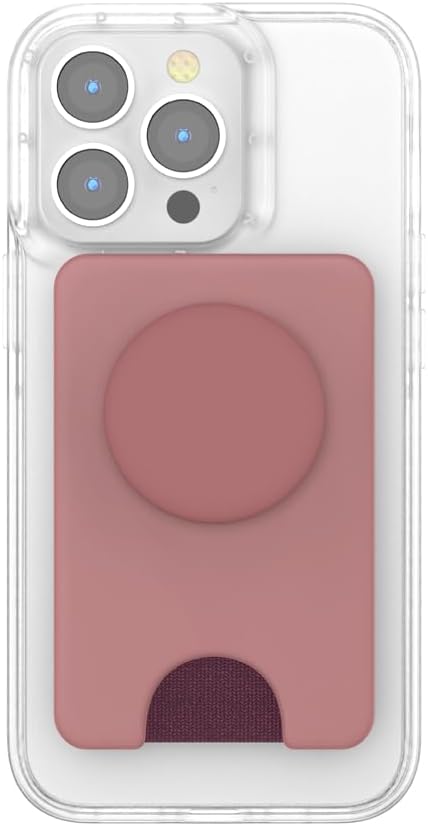 PopSockets Phone Wallet for MagSafe, Phone Card Holder with Grip, Pink - Clay - Image 3