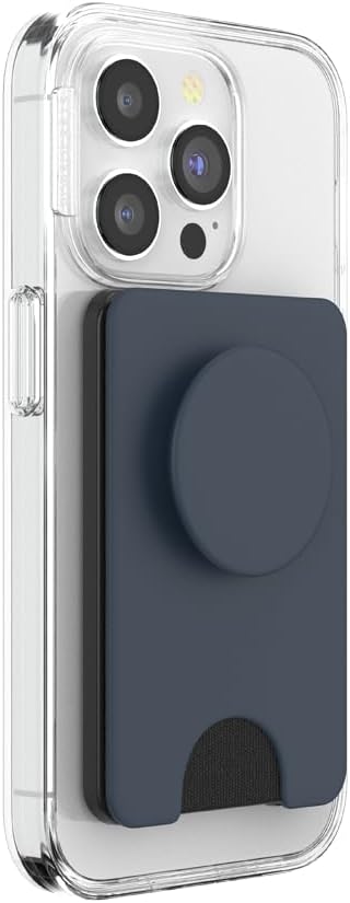 PopSockets Phone Wallet for MagSafe, Phone Card Holder with Grip, Navy Blue - Navy Blue - Image 3