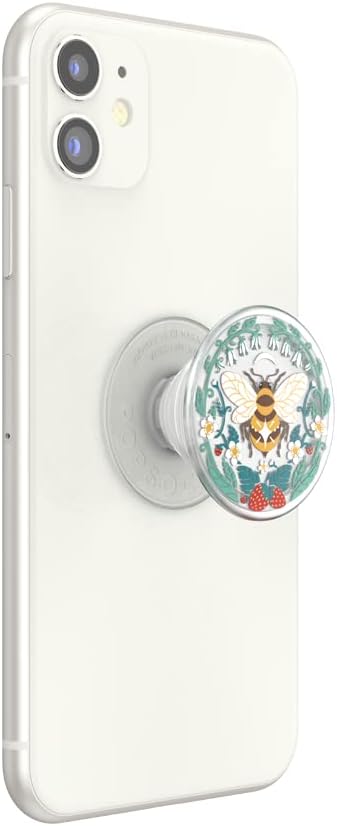 ​​​​PopSockets Phone Grip with Expanding Kickstand, Adhesive Grip, Cute PopSockets - Translucent Bee Boho - Image 2
