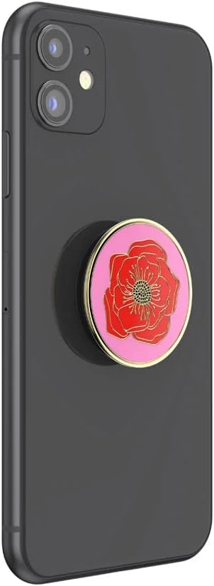 PopSockets Phone Grip with Expanding Kickstand, Enamel Nature PopGrip - Big Poppy - Image 4