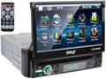 Pyle Single DIN Head Unit Receiver - In-Dash Car Stereo CD/DVD Player with 7" Multi-Color Touchscreen Display, Audio Video System with Bluetooth for Wireless Music Streaming & Hands-free Calling by PyleUSA