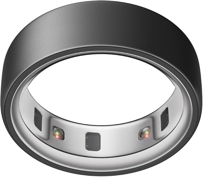 Oura Ring 4 - Stealth - Size 14 - Sleep, Activity, Women’s Health, AI Advisor, Up to 8 Days of Battery Life, Size Before You Buy, Android & iOS Compatible by Oura