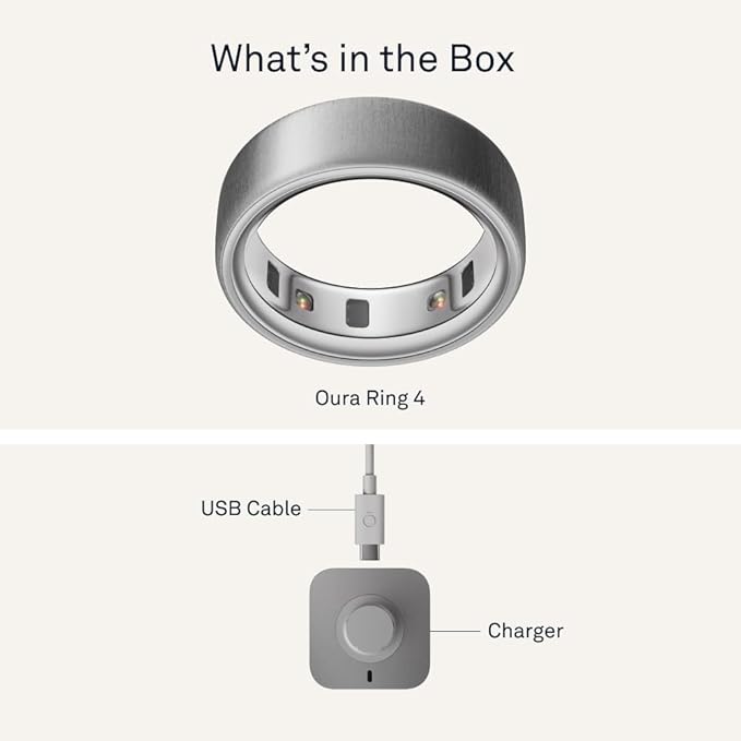 Oura Ring 4 - Brushed Silver - Size 13 - Sleep, Activity, Women’s Health, AI Advisor, Up to 8 Days of Battery Life, Size Before You Buy, Android & iOS Compatible - Image 9