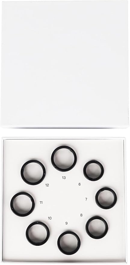 Smart Ring Sizing Kit - 8 Sizes (6-13) for Men & Women - Accurate Measurement Tool for Smart Rings - Find Before Purchase - Jewelry Sizer Guide for Engagement & Wedding Bands by TIAZUUX