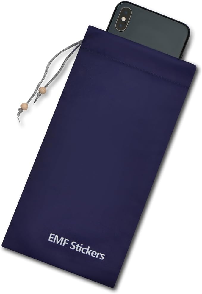 Faraday Bags EMF Shield Sleeve Blocker Protection for Cell Phone Smartphone Pouch Signal Blocking Case for 5G RFID in Pocket Drawstring Closure(Blue, 1 Pcs) ZcarpetH by Unknown