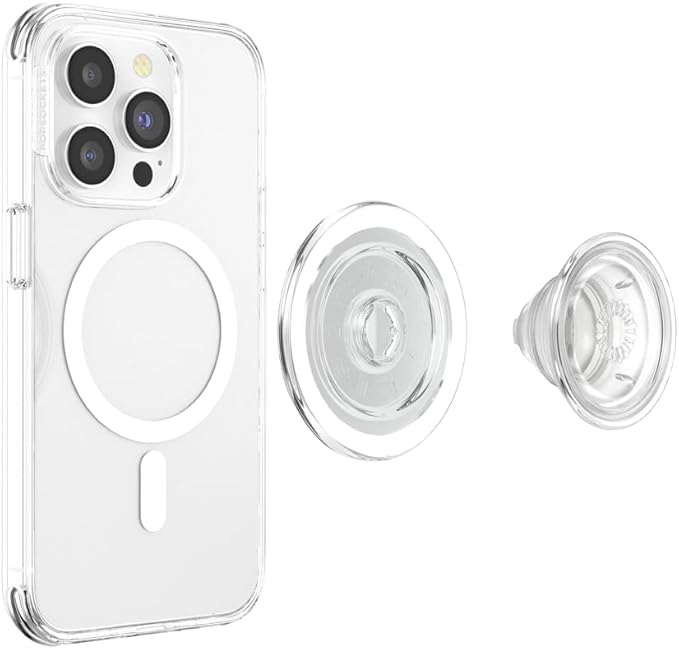 PopSockets Phone Grip for MagSafe, Magnetic Holder, Phone Stand - Clear - Image 6