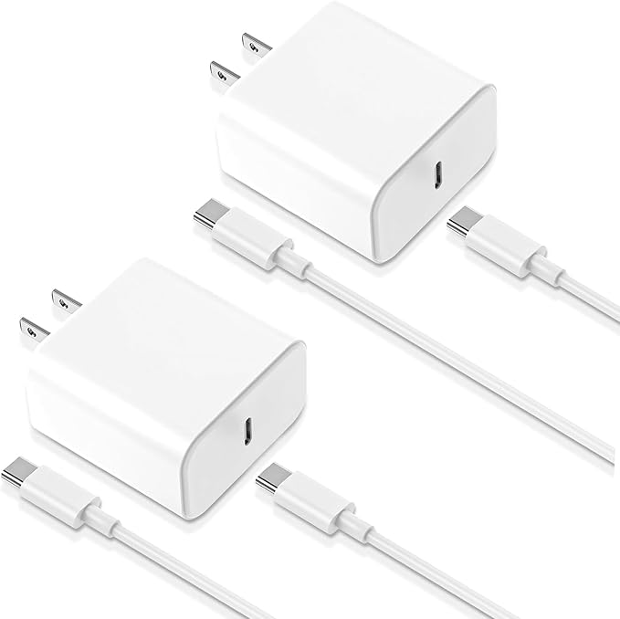 iPhone 17 16 15 Charger, 2-Pack 33W Fast Charging Wall Charger Adapter Block Cubes with 6ft USB C to USB-C Cable Data Sync Type C Cord for iPhone 17 16 15 Pro Max 17 16 15 Pro 16 15 Plus iPad 17 Air by JAHMAI