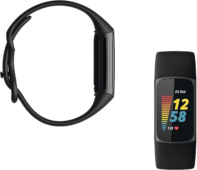 Fitbit Charge 5 Advanced Fitness & Health Tracker with Built-in GPS, Stress Management Tools, Sleep Tracking, 24/7 Heart Rate and More, One Size (S &L Bands Included) (Renewed) - Image 2