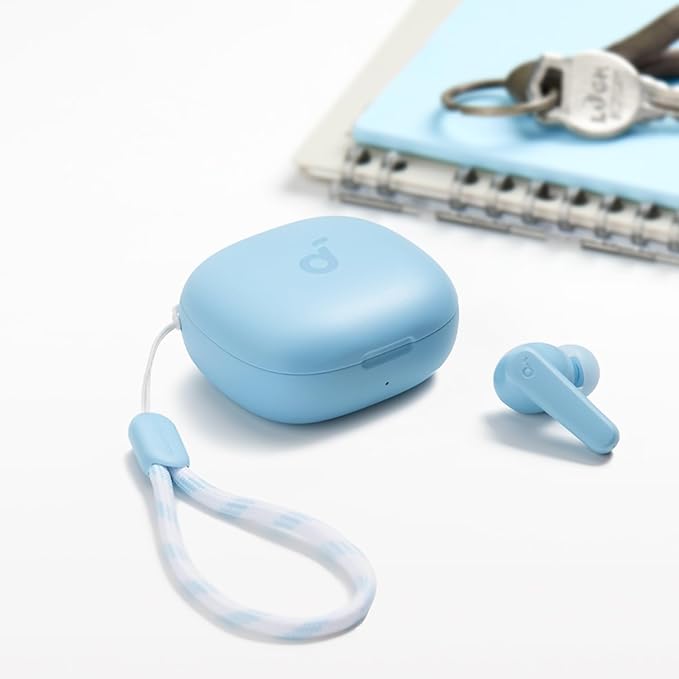 Soundcore by Anker P20i True Wireless Earbuds, 10mm Drivers with Big Bass, Bluetooth 5.3, 30H Long Playtime, Water-Resistant, 2 Mics for AI Clear Calls, 22 Preset EQs, Customization (Light Blue) - Image 2