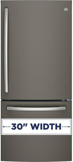 GE GDE21EMKES 20.9 Cu. Ft. Slate Bottom Freezer Refrigerator - Energy Star - Image 3