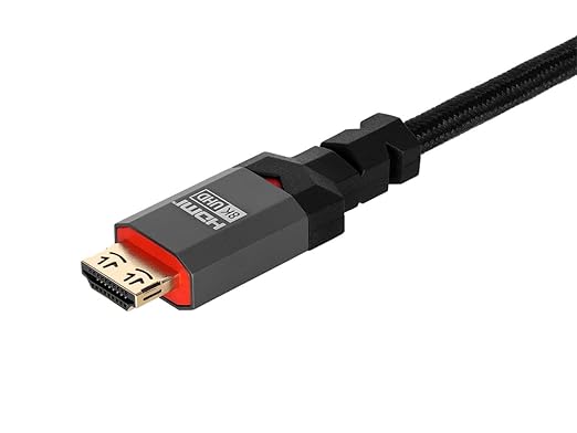 Monoprice 8K Certified Ultra High Speed HDMI Cable - 20 Feet - Black | Braided - HDMI 2.1, 8K@60Hz, 4k@120Hz, 48Gbps, HDR, VRR, CL3 in-Wall Rated - Image 2