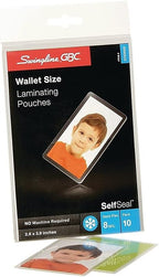 GBC Laminating Sheets, Self Adhesive Pouches, Wallet Size, 8 Mil, Self Seal, 10 Pack (3745685) - Image 3