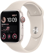 Apple Watch SE (2nd Gen) (GPS + Cellular, 40mm) - Starlight Aluminum Case with Starlight Sport Band, S/M (Renewed) by Amazon+Renewed