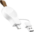 NEWDERY Charger for Apple Watch Magnetic USB C&USB A Portable Wireless iWatch Charger for Apple Watch Ultra 2/1 Series 10 9 8 7 6 5 4 3 2 1 SE, White by NEWDERY