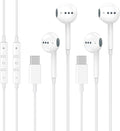 2 Pack USB C Headphones for iPhone 17 16 15, Type C Earphones with Microphone & Remote Control Noise Cancelling Wired Earbuds USB C for iPhone 17 16 15 Pro Max, iPad Pro, Galaxy S25 S24 Ultra, Pixel 9 by UcacaiPhoneFastCharger