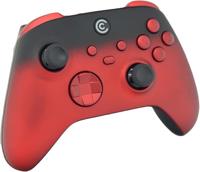 Custom Controllerzz Designer Series Custom Wireless Controller for PC, Windows, Xbox Series X/S & Xbox One - Multiple Designs Available (Red & Black w/Red Inserts) - Image 2