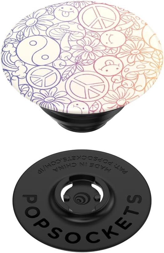 PopSockets Adhesive Phone Grip, Holder, Phone Stand, Fun - Peace and Love - Image 4