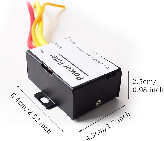 Car Power Filter EMI Noise Ground Loop Isolator Suppressor for Auto Stereo Audio Radio Stereos Amplifier Amp Speaker Equalizer Subwoofer 12V - Image 3