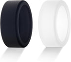 2-Pack Oura Ring Cover - Gen 4/3 Compatible, Anti-Scratch Silicone Protector (Black&Clear, S for 6-10) by RuenTech