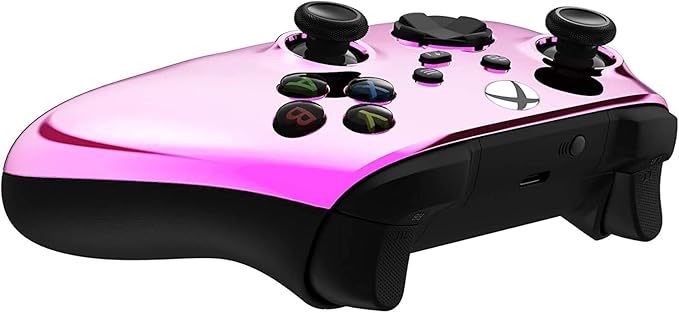 Custom Controllerzz Wireless Controller for Microsoft Xbox Series X/S & Xbox One - Custom Soft Touch Feel - Custom Xbox Series X/S Controller (X/S Pink Chrome) - Image 4
