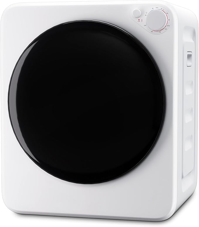 1.6 Cu.Ft Portable Clothes Dryer, 800W Fast Drying Front Load Laundry Dryer with 5 Mode, Mini Electric Clothing Dryer with Stainless Steel Tub, Compact Machine for Apartment, Home, Dorm by Stopsad