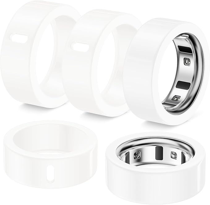 5 Pack Ring Cover Compatible with Oura Ring Gen 4/Oura Ring Gen 3 Horizon/Heritage, Abrasion-Resistant TPU Case for Oura Ring Protector Accessories for Oura Size 11 by Hexasider