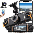 4 Channel Dash Cam for Cars Front Rear Inside & Left Right,360° Dash Cam Front Rear Inside & Left Right, 4K+1080P*3 FHD Car Camera, 5GHz WiFi & App Control,24H Parking Mode,G-Sensor,Loop Recording by Unknown
