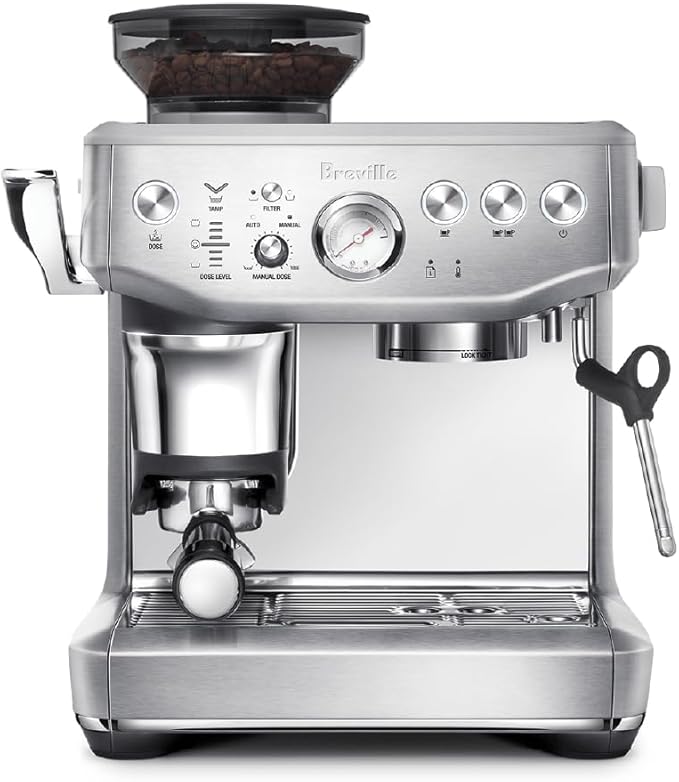Breville Barista Express Impress Espresso Machine BES876BSS, Brushed Stainless Steel by Breville
