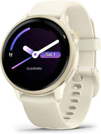 Garmin vivoactive 6 (Lunar Gold/Bone) Fitness GPS Smartwatch Bundle - AMOLED Health Watch, 11-Day Battery Life, Body Battery, Music Storage with PlayBetter Screen Protectors & Portable Charger - Image 2