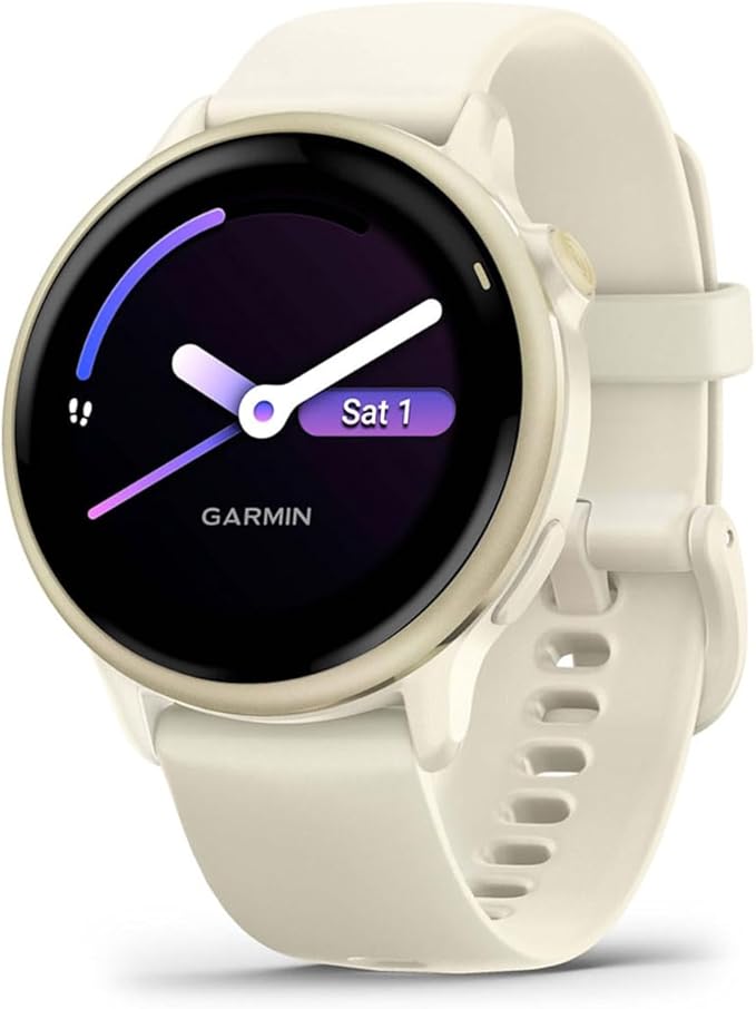 Garmin vivoactive 6 (Lunar Gold/Bone) Fitness GPS Smartwatch Bundle - AMOLED Health Watch, 11-Day Battery Life, Body Battery, Music Storage with PlayBetter Screen Protectors & Portable Charger - Image 2
