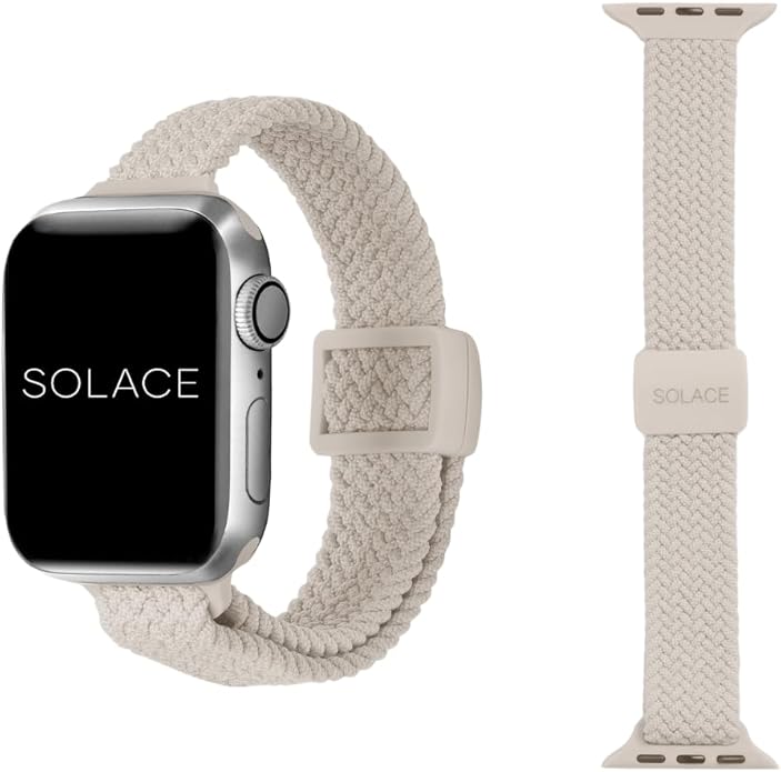 Solace Bands Imperium Adapt Wide Adjustable Nylon Braided Watch Band - Compatible with All Apple Watches - Solace Apple Watch Bands for Women & Men - Smart Watches Band Series 11-1, Ultra, SE by SolaceBand
