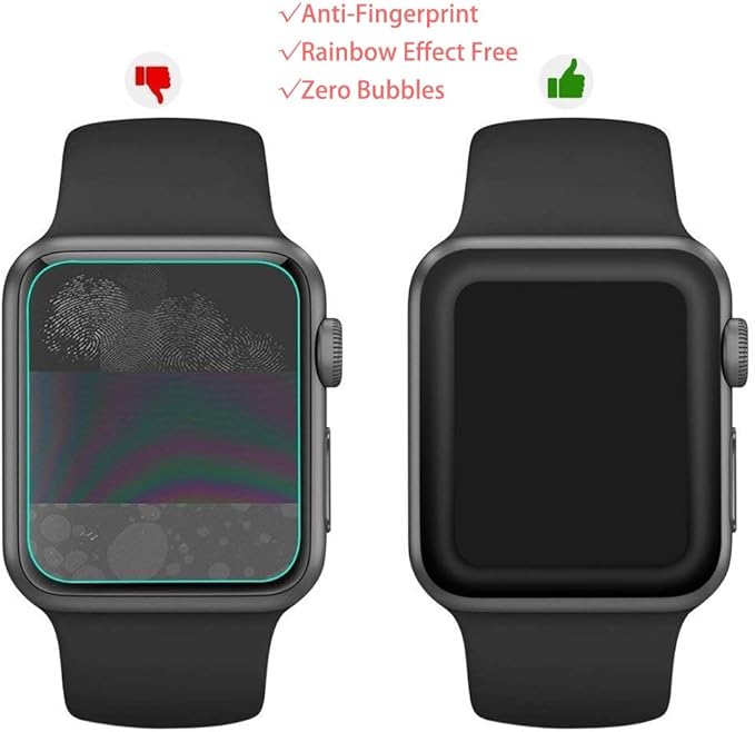 2 Pack - Liquid Tempered Glass Screen Protector Compatible for Apple Watch Full Coverage Protective Foil 9H 2.5D(40mm) - Image 6