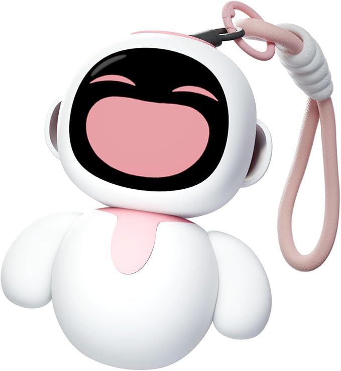 ENERGIZE LAB Eiliko Coral Pink - Your Tiny AI Charm Robot That Matches Every Daily Outfit, Fun Electronic Pendant Toys, for Couples and Best Friends. by EnergizeLab