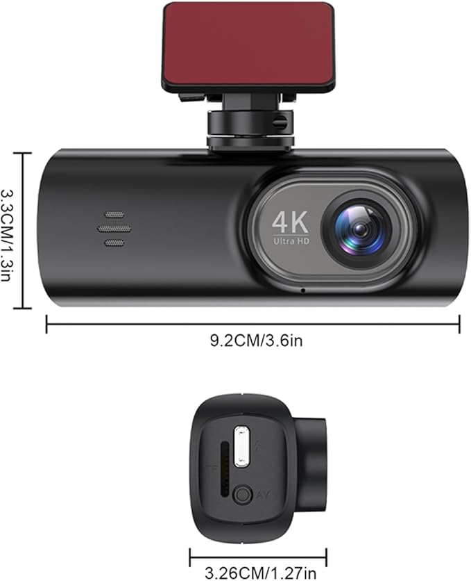 Dash Cam 4K Front, Ultra HD Dash Camera for Cars, 1.47''IPS Screen Mini Car Camera with APP Control, Built-in Wi-Fi & G-Sensor, 24H Parking Mode, Night Vision, WDR, Loop Recording, Support 256GB Max - Image 9