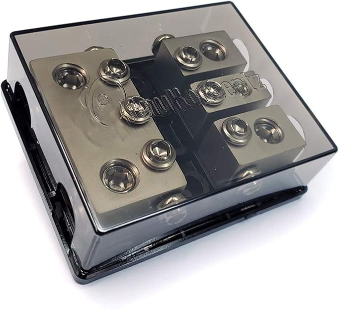 KnuKonceptz Bassik High Current 3 Way 0 Gauge Fuse Distribution Block - 160 Amp - Image 2