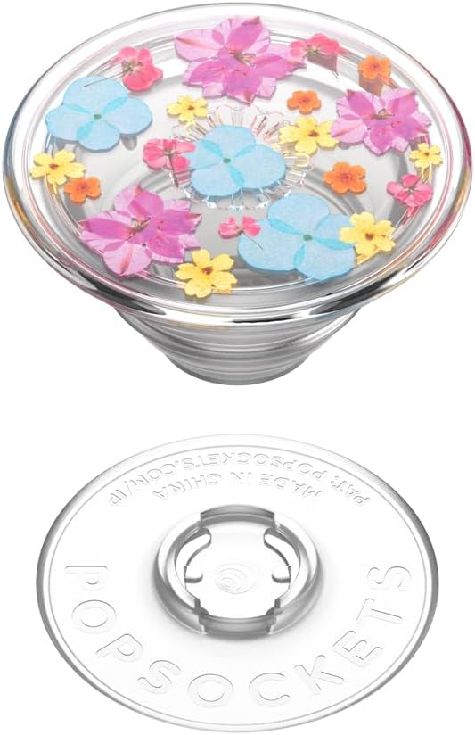 PopSockets Adhesive Phone Grip, Holder, Phone Stand, Clear - Delicate Floral - Image 4