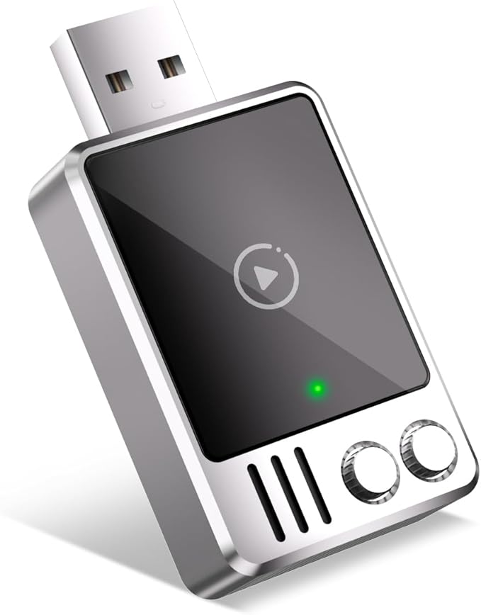 gozahad Wireless CarPlay Adapter for iPhone (iOS 10+) - 2026 Upgraded 5.8GHz Dongle for Factory Wired CarPlay Cars | Converts Wired to Wireless Instantly | Plug & Play, Low Latency, Auto-Connect by GOZAHAD%C2%AE