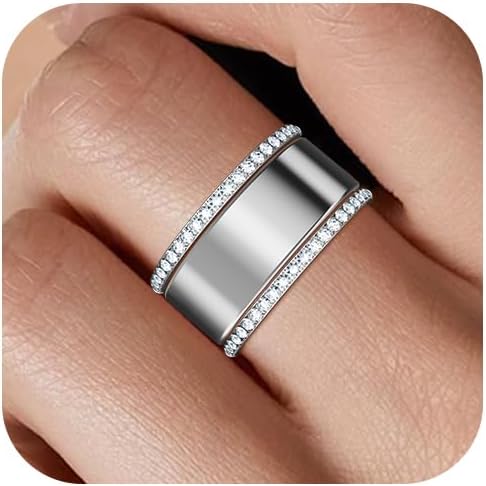 ZOOROO 2-Pack 14K Gold Plated Stacking Rings for Oura Ring Gen 4/Oura Ring Gen 3, Cubic Zirconia Simulated Diamond Oura Stack Rings for Women by ZOOROO