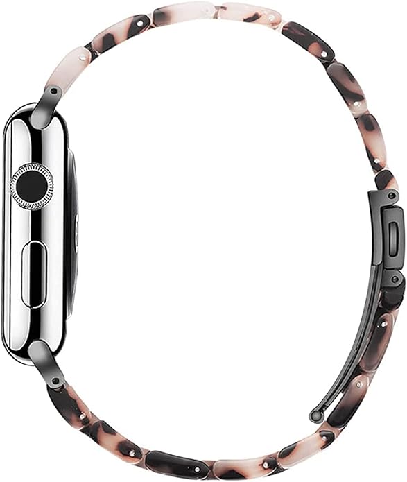 HOPO Compatible With Apple Watch Band 38mm 40mm 41mm 42mm 44mm 45mm 46mm 49mm,Resin Watch Strap Bracelet Wristband Fashion Lightweight Replacement For iWatch Bands Series 11 Ultra 10 9 8 7 6 5 4 3 2 1 SE for Women Men - Image 5