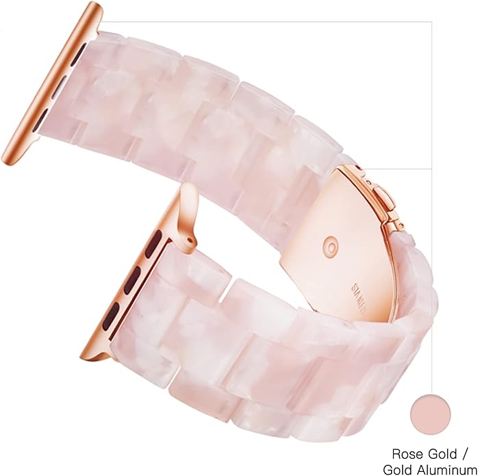 Light House Apple Watch Bands-Fashion Lightweight Resin iWatch Bands for Women Men 38mm/40mm/41mm/42mm(Series 11 10), 49mm/46mm/45mm/44mm/42mm(S 3 2 1), Compatible with Apple Watch Series 11 SE 10 9 8 7 6 5 4 3 Ultra - Image 4