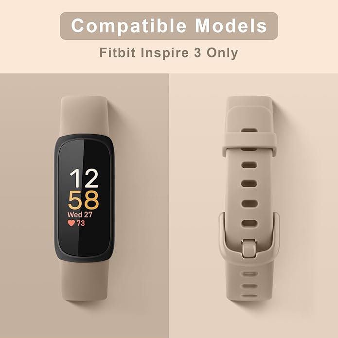 Vancle 4 Pack Bands Compatible with Fitbit Inspire 3 Bands for Women Men, Sport Silicone Adjustable Replacement Straps for Fitbit Inspire 3 Fitness Tracke - Image 3